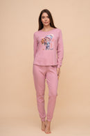 Памучна пижама интерлог "Autumn mood" (Розова)