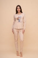 Памучна пижама интерлог "Autumn mood" (Бежова)