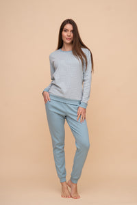 Памучна пижама интерлог "Sky Blue"