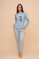 Памучна пижама интерлог "Winter Bear"