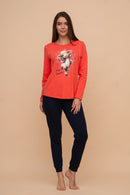 Памучна пижама интерлог "Hello Beautiful" (Розова)