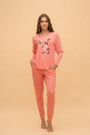 Пижама с дълъг ръкав "Bunny Walker" (Розова)