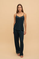 Пижама Модал Потник с Дълго Долнище (Горско зелено) Иватекс 1