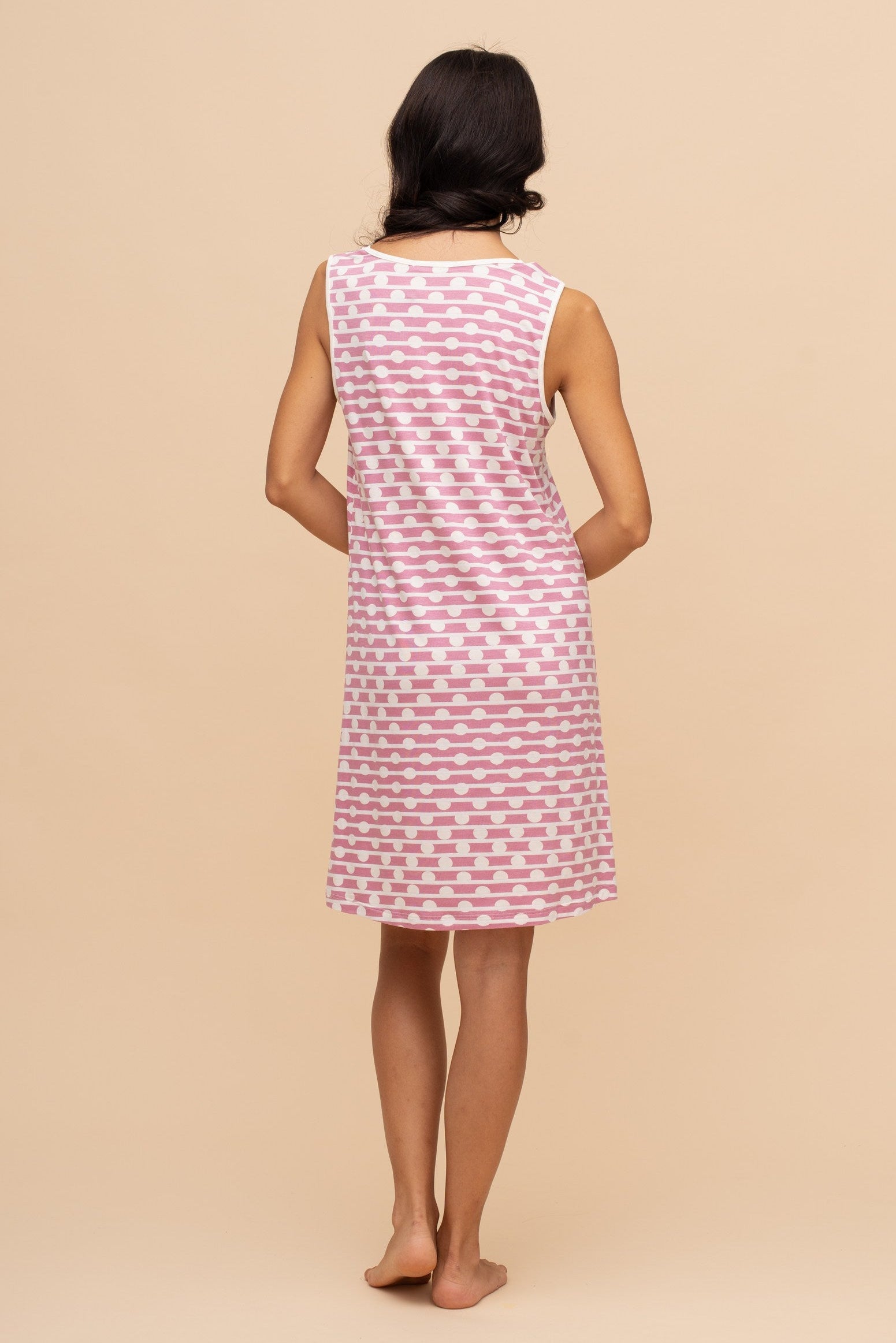 Modal Short Sleeve Nightgown (Bordeaux)