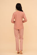 Пижама от памук с дълъг ръкав "Cup of coffee" (Канела)