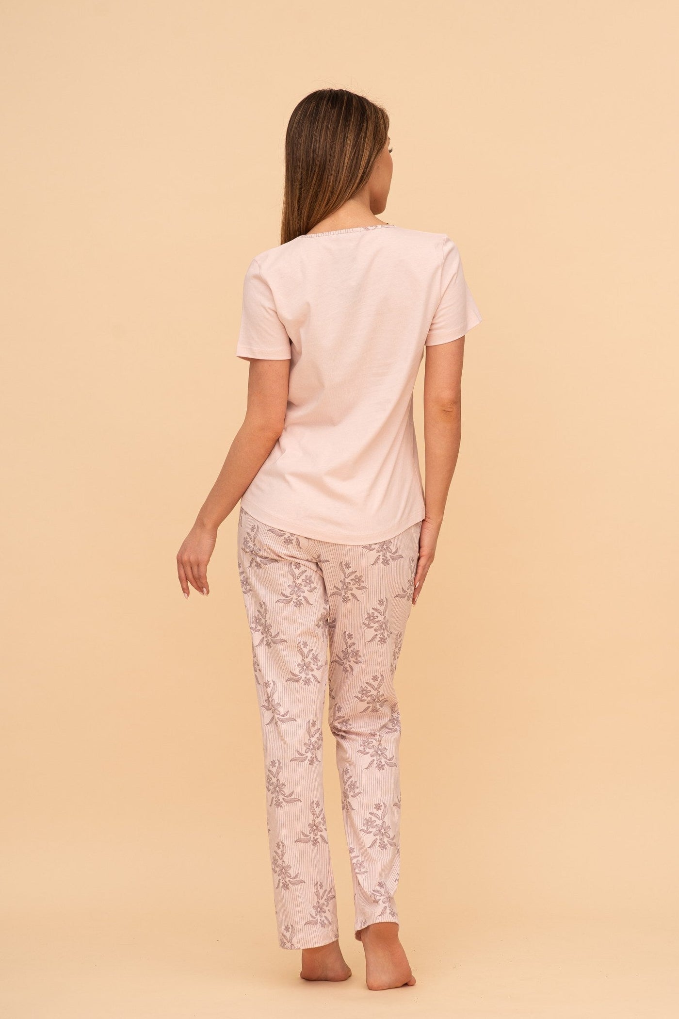 Пижама от памук с къс ръкав "Colorful Flight"