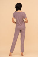 Пижама от памук-модал "Little Miss Perfect" (Пепел от рози)