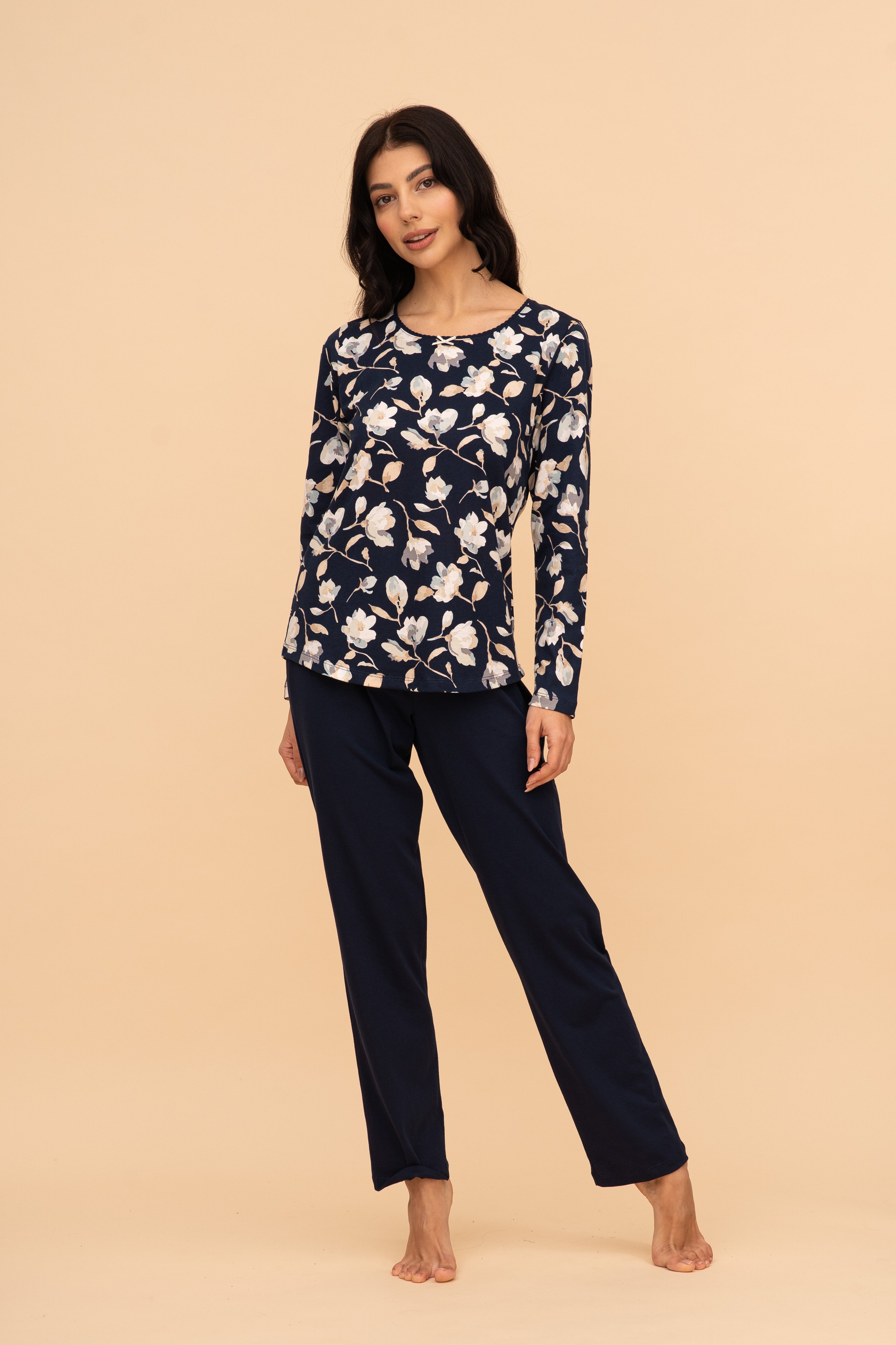 Пижама от памук с дълъг ръкав "Magnolia top"