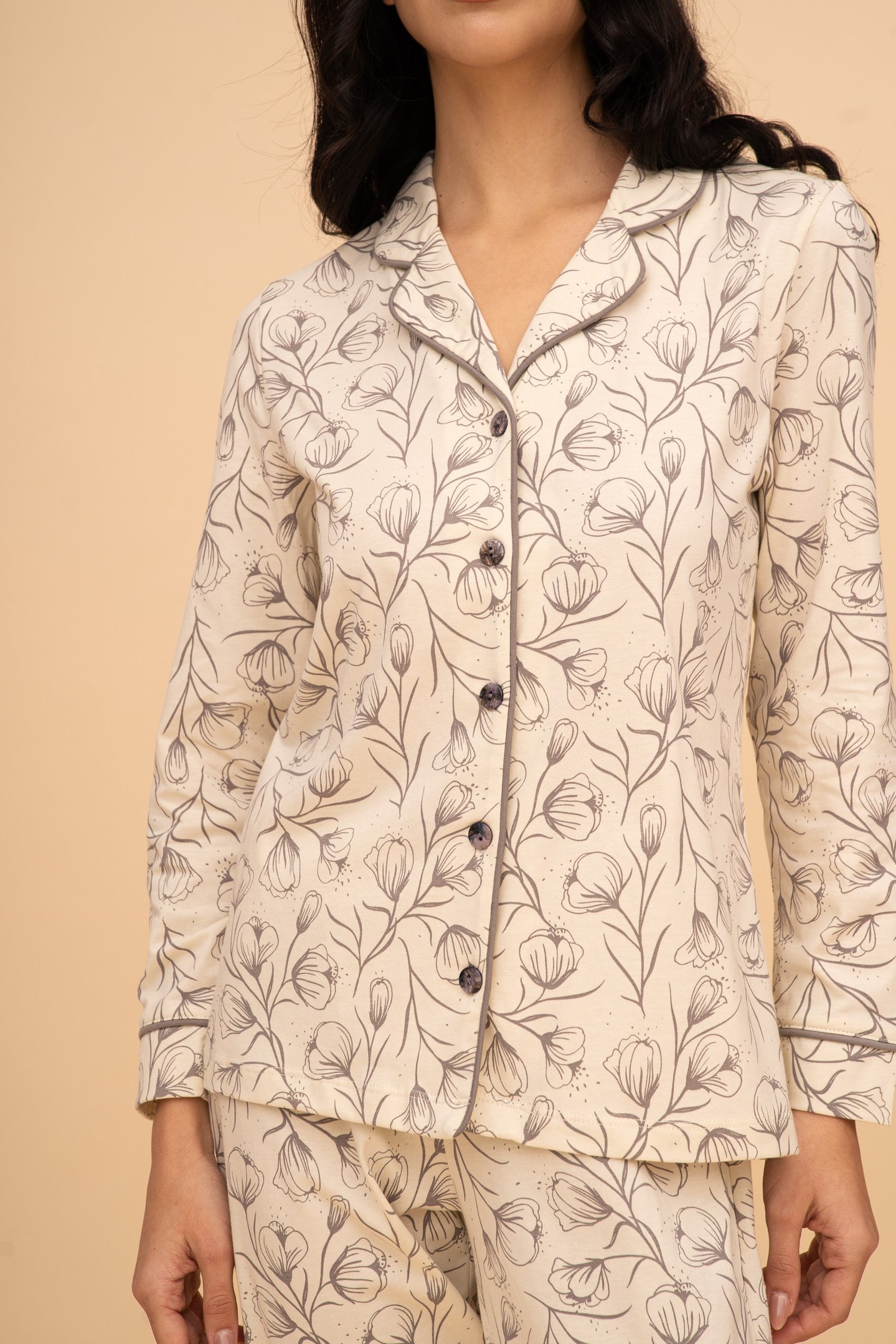 Памучен сет с дълъг ръкав "Floral"