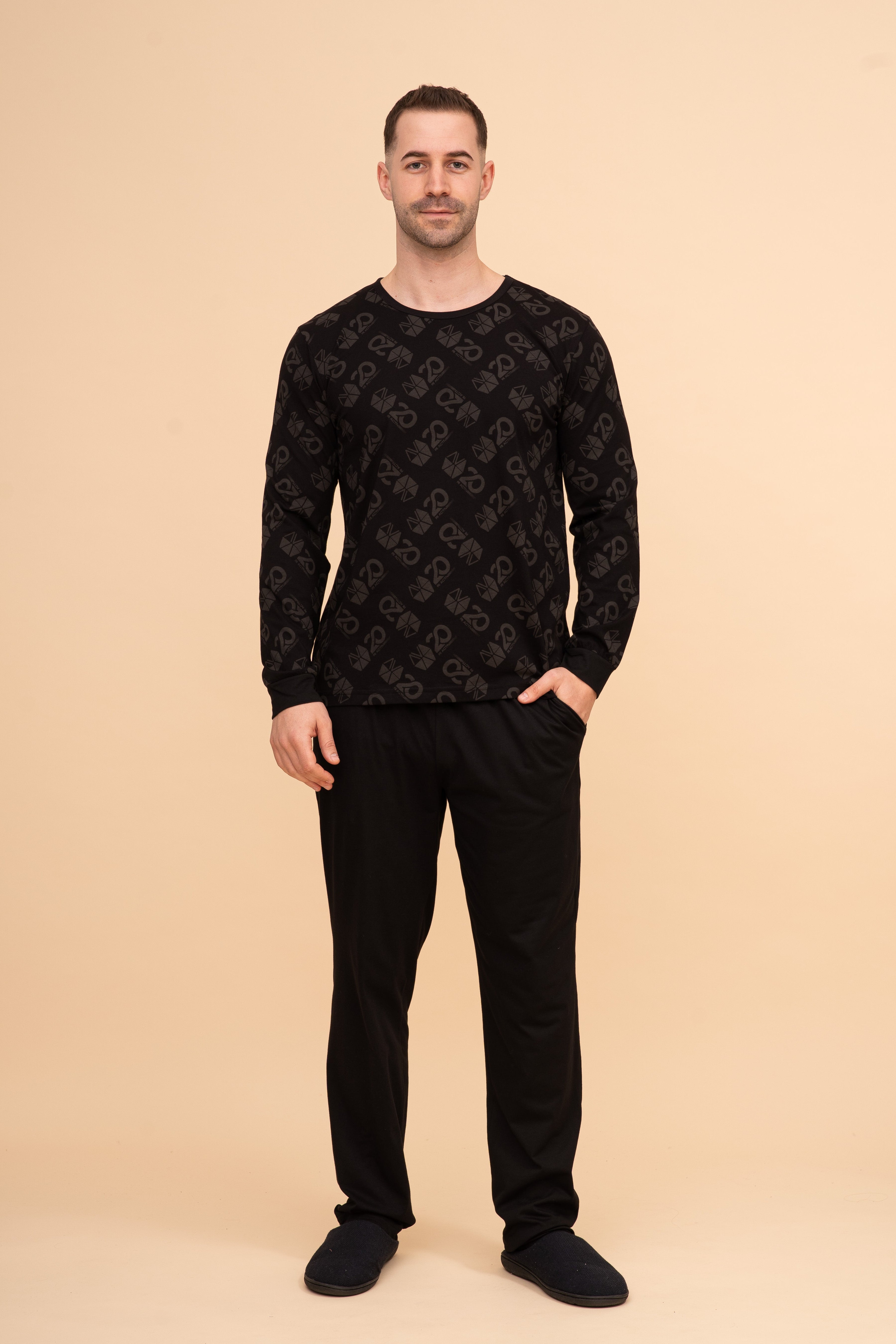 Мъжка пижама "Activ" (Черна)