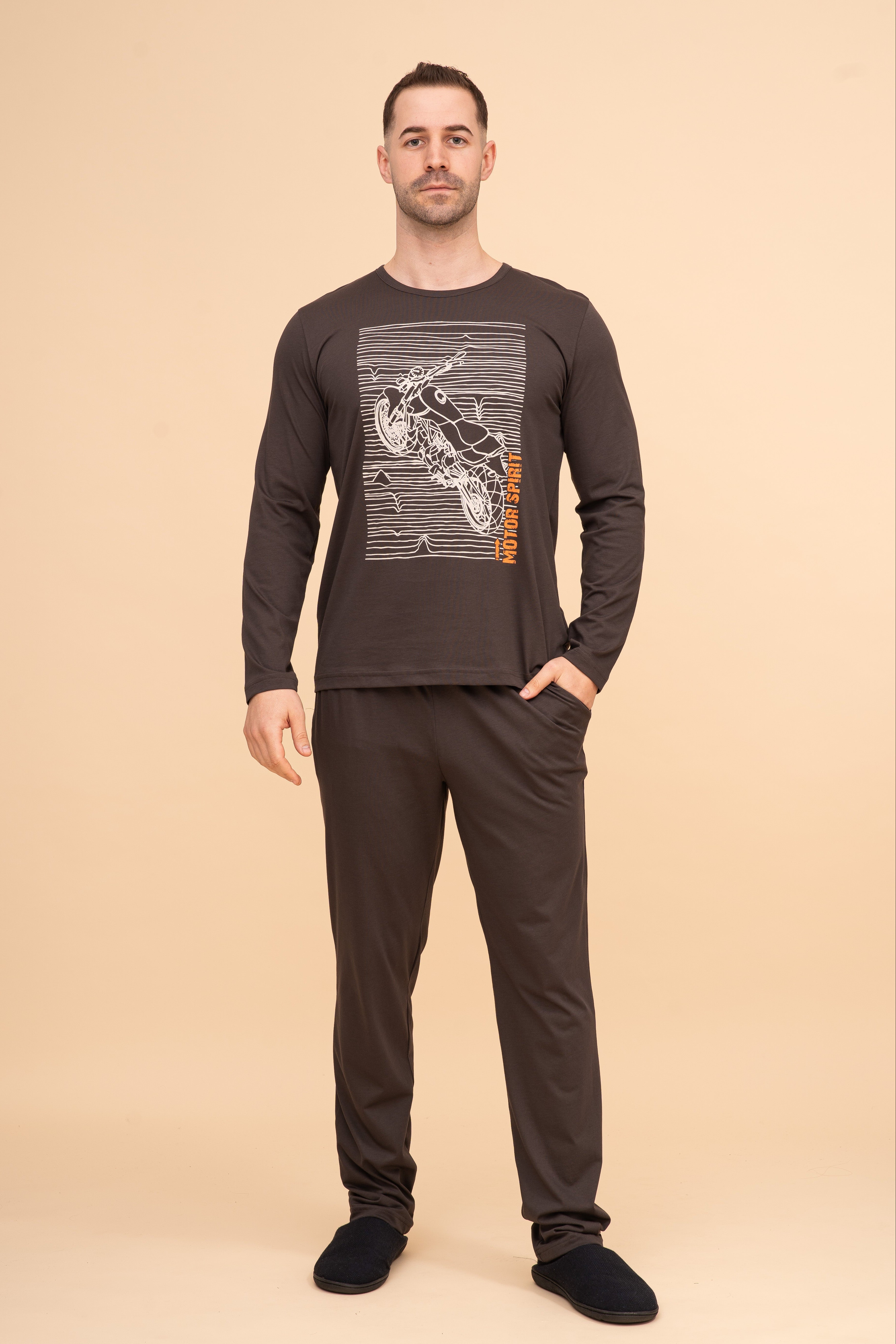 Мъжка пижама "Motor Sport" (Графит)