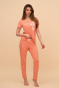 Пижама от памук и модал с къс ръкав "Little Miss Perfect"