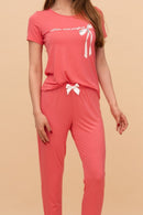 Пижама от памук и модал с къс ръкав "Little Miss Perfect"