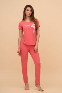 Пижама от памук и модал с къс ръкав "Little Miss Perfect"