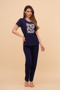 Пижама от памук с къс ръкав "Daisy Wave"