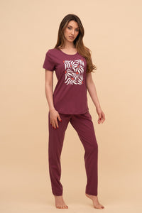 Пижама от памук с къс ръкав "Daisy Wave"