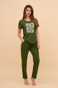 Пижама от памук с къс ръкав "Daisy Wave"