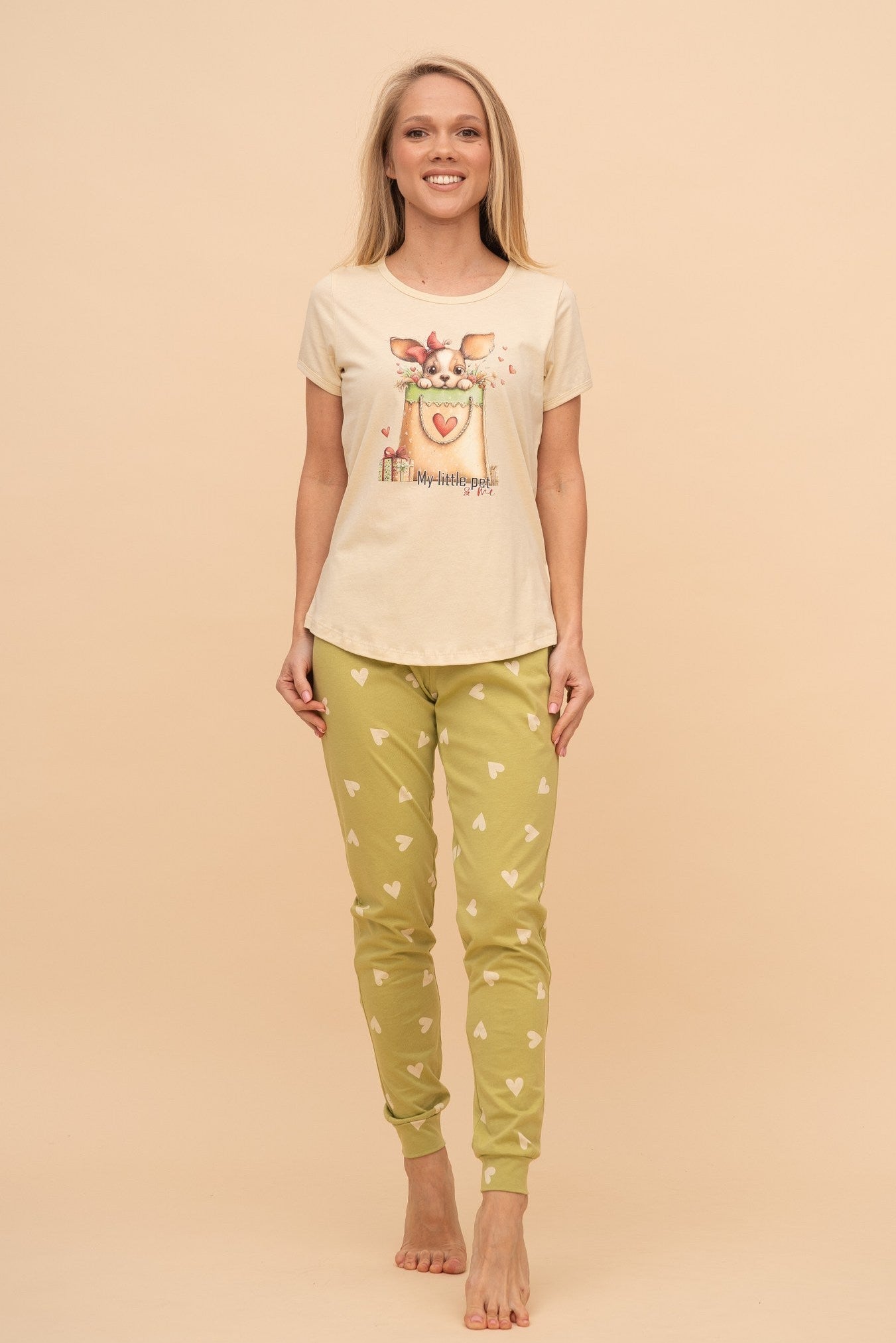 Пижама от памук с къс ръкав "My Pet & Me"