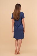 Modal Short Sleeve Nightgown (Bordeaux)