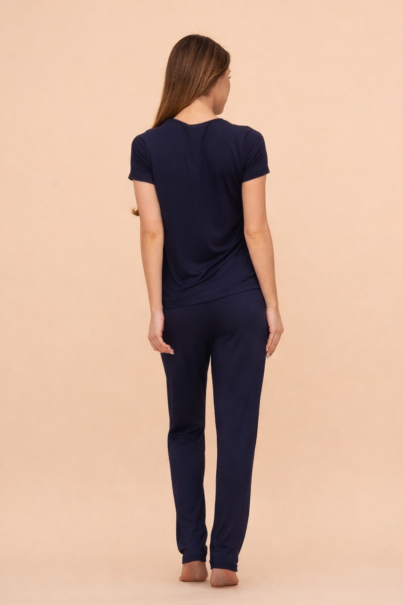 Modal Pajamas Long Set (Bordeaux)