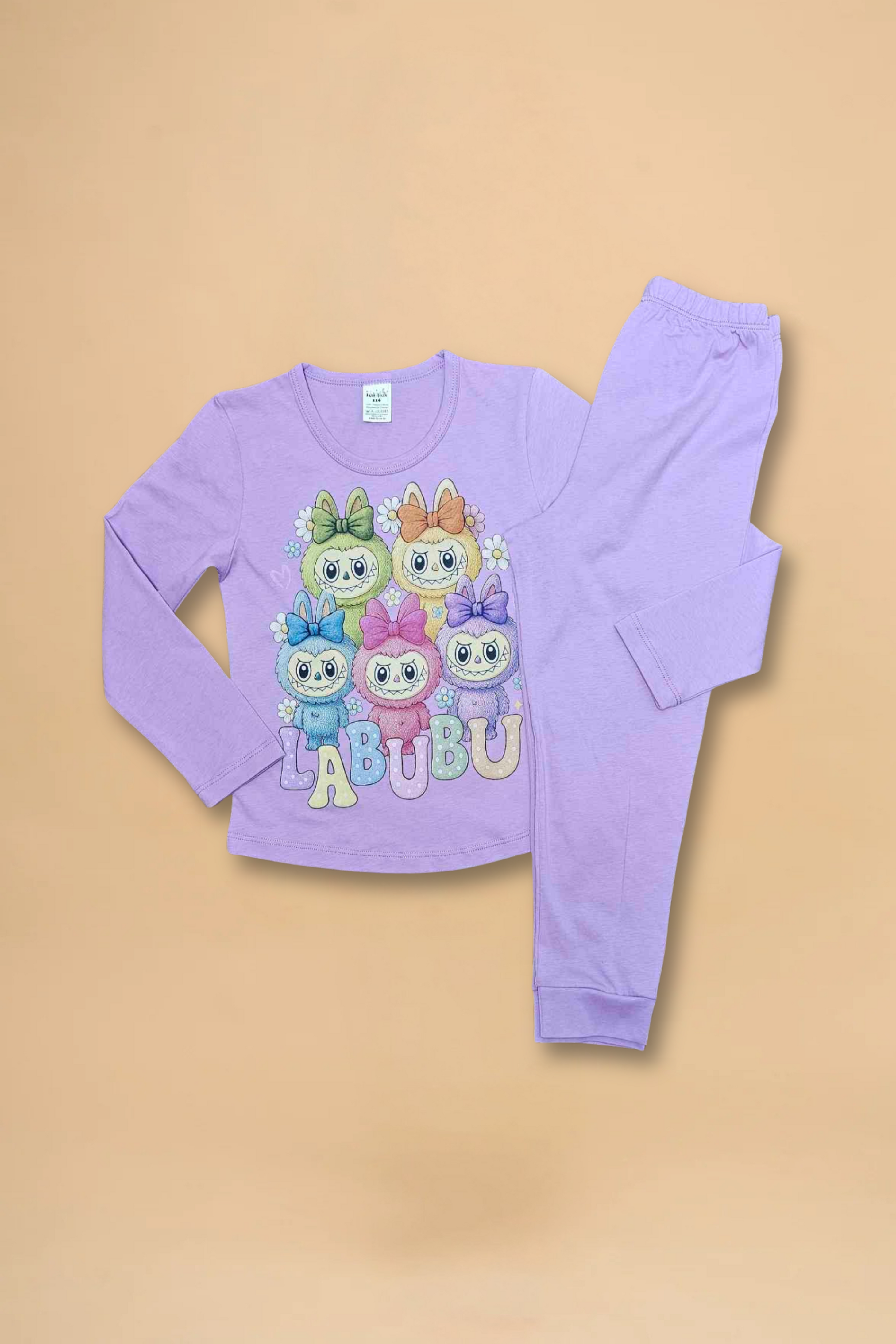 Children's pajamas for girls "Labubu" (Purple)