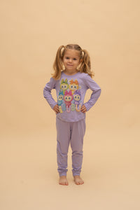 Children's pajamas for girls "Labubu" (Purple)