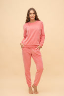 Екип от плюш "Velvica" (Розов)