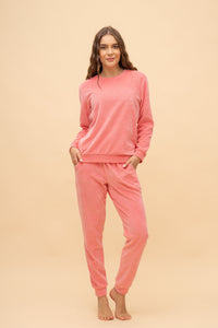 Екип от плюш "Velvica" (Розов)