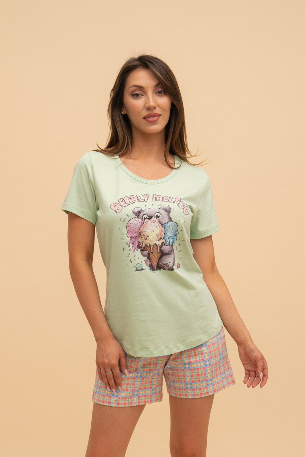 "Bearly melted" pajamas (Green)