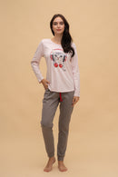 Пижама с дълъг ръкав "Cherry Music" (Розова)