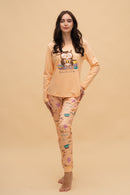 Пижама с дълъг ръкав "Croissant & Coffee"