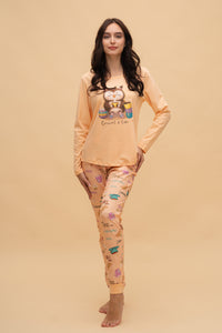 Пижама с дълъг ръкав "Croissant & Coffee"