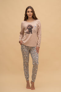 Пижама с дълъг ръкав "Grateful Heart" (Бежова)