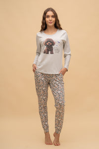 Пижама с дълъг ръкав "Grateful Heart" (Сива)