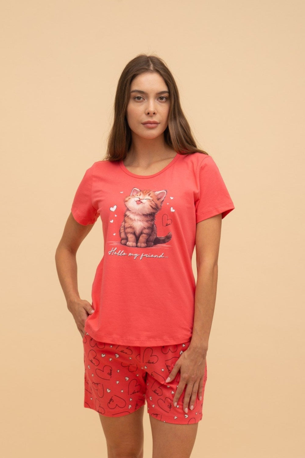 Pajamas "Hello my friend" (Watermelon)