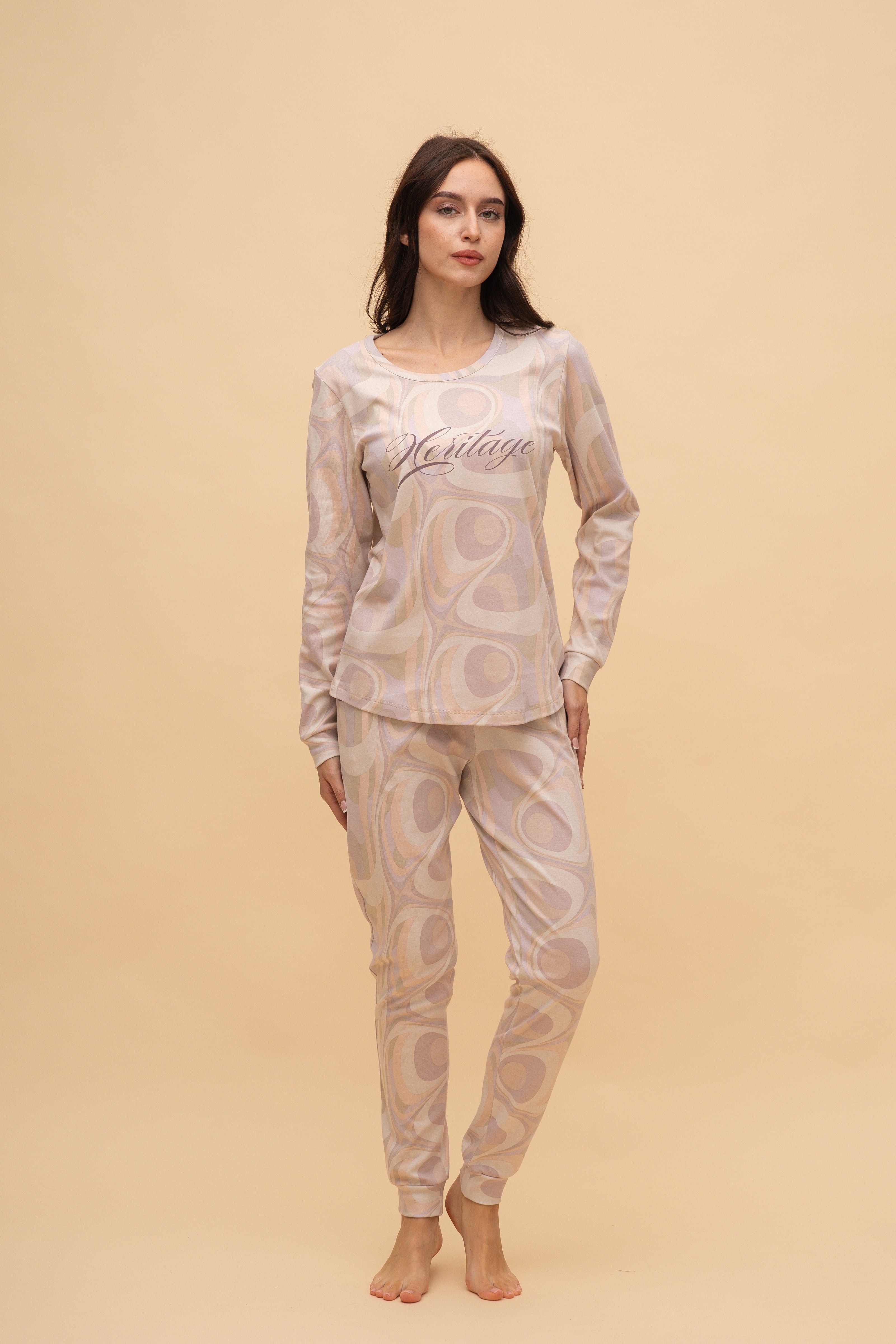 Памучна пижама интерлог "Heritage"