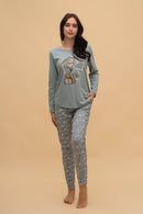 Пижама с дълъг ръкав "Lovely" (Синя)