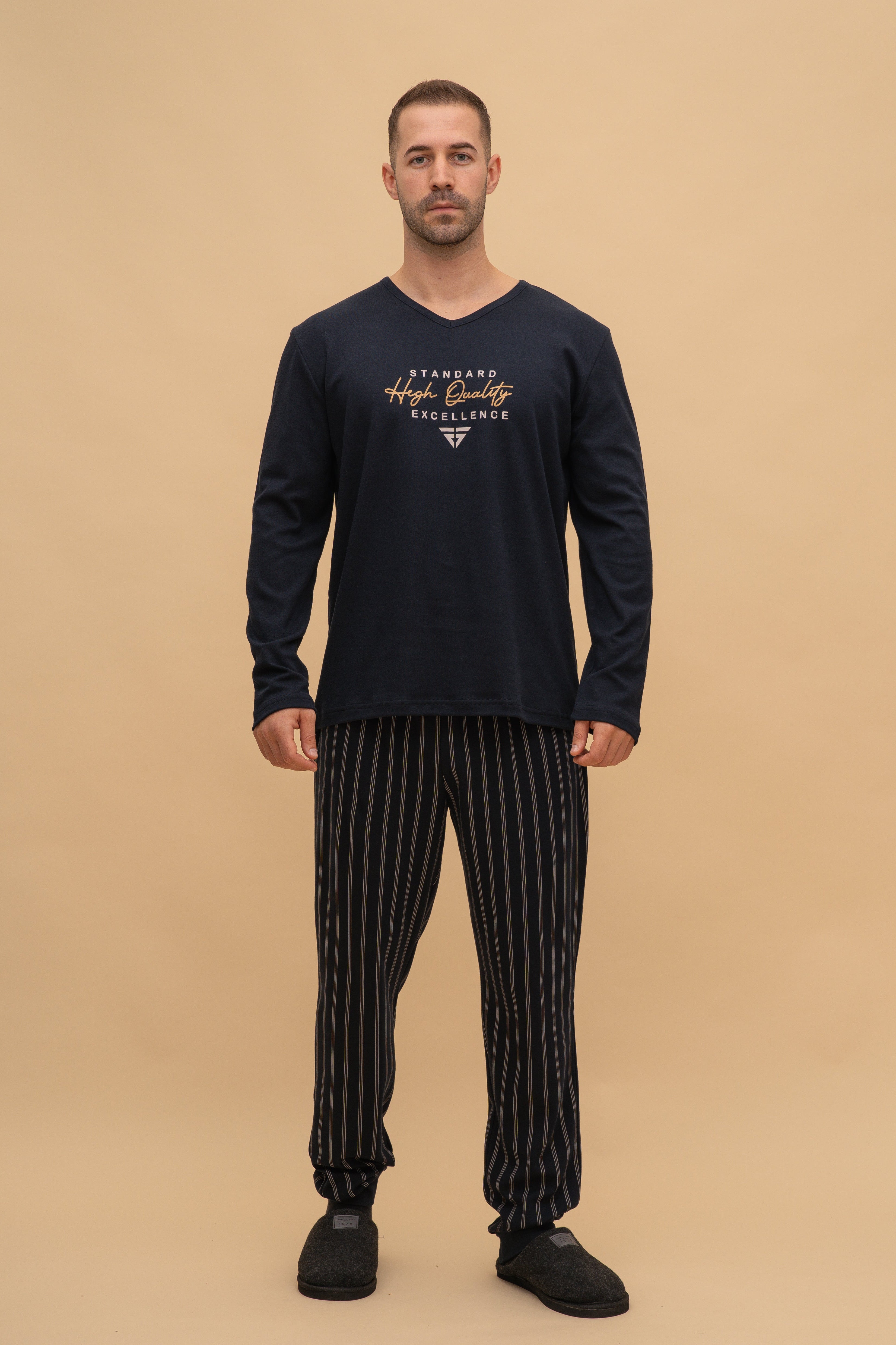 Мъжка пижама интерлог "Excellence" (Тъмно синя)
