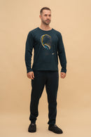 Мъжка пижама интерлог "Sound off" (Зелена)