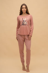 Пижама с дълъг ръкав "Morning Pleasure" (Канела)