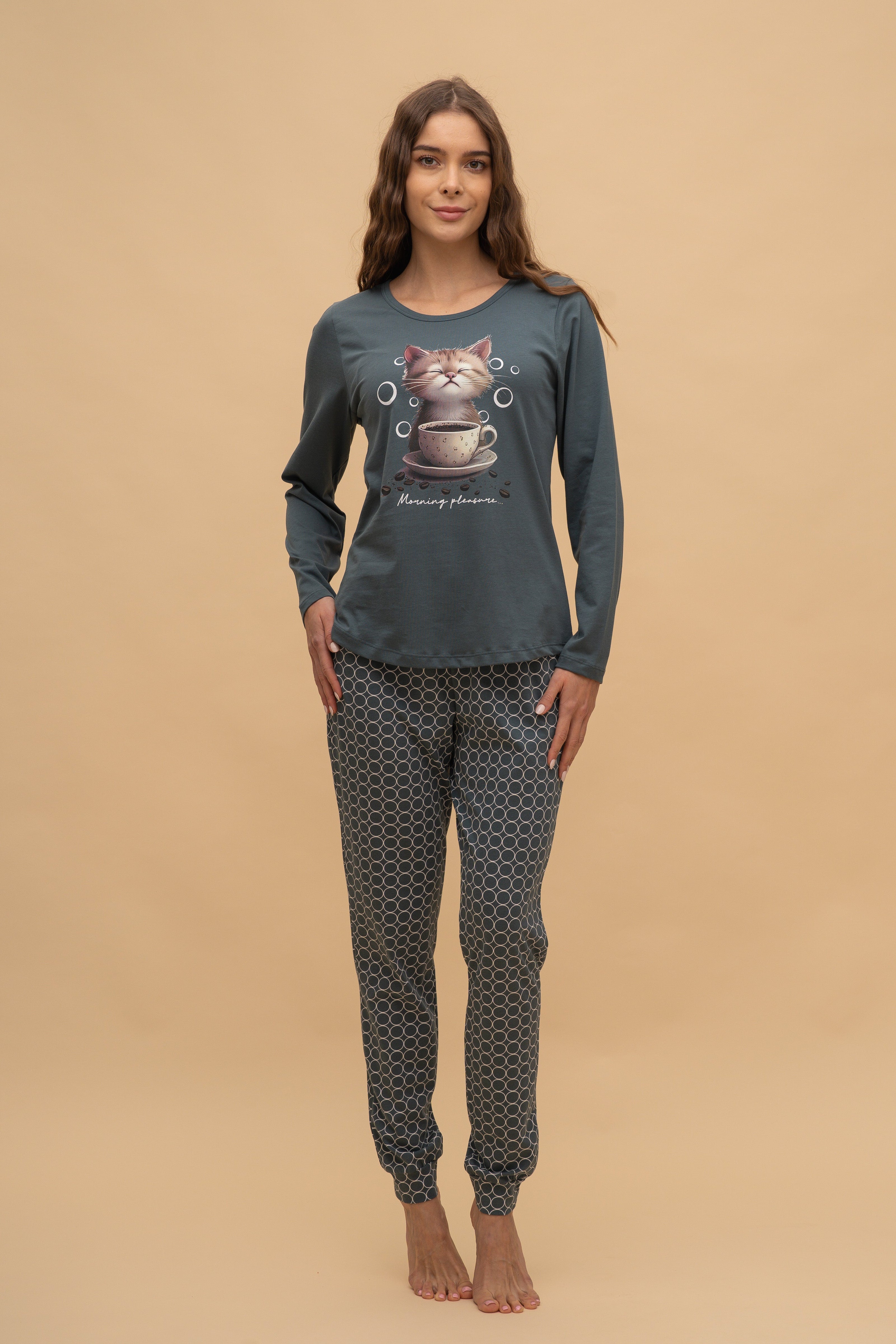 Пижама с дълъг ръкав "Morning Pleasure" (Зелена)