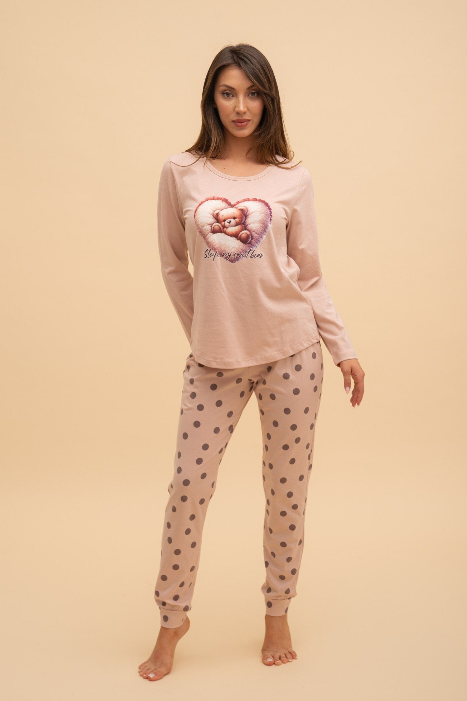 "Sleep My Sweet Bear" Pajamas (Pink)