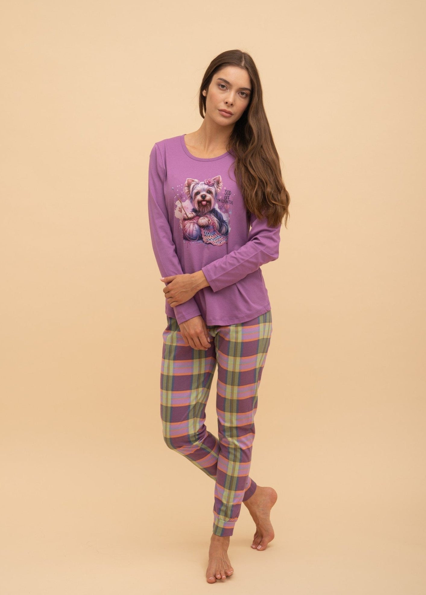 Pajamas "Sod off, I'm counting" (Purple)