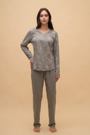 Пижама с дълъг ръкав "Tullip Top" (Зелена)