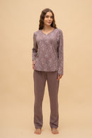 Пижама с дълъг ръкав "Tullip Top" (Пепел от рози)