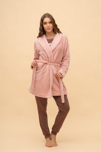 Халат "Cozy" (Светло розов)
